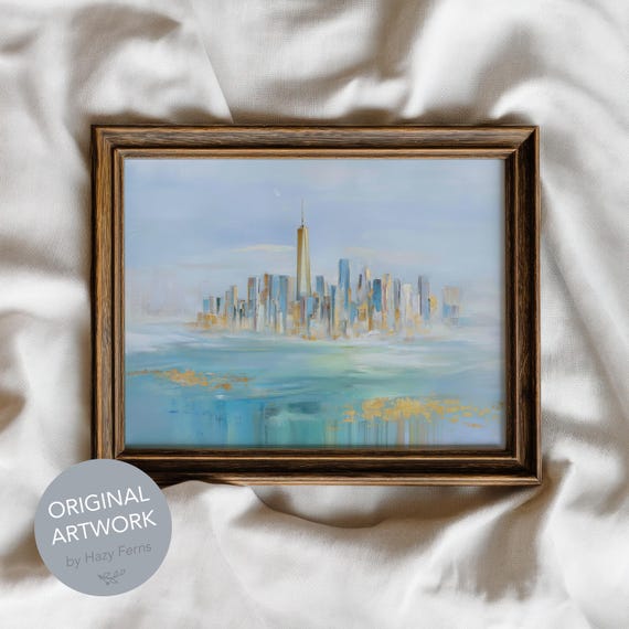 New York Cityscape Abstract Skyline Art Print