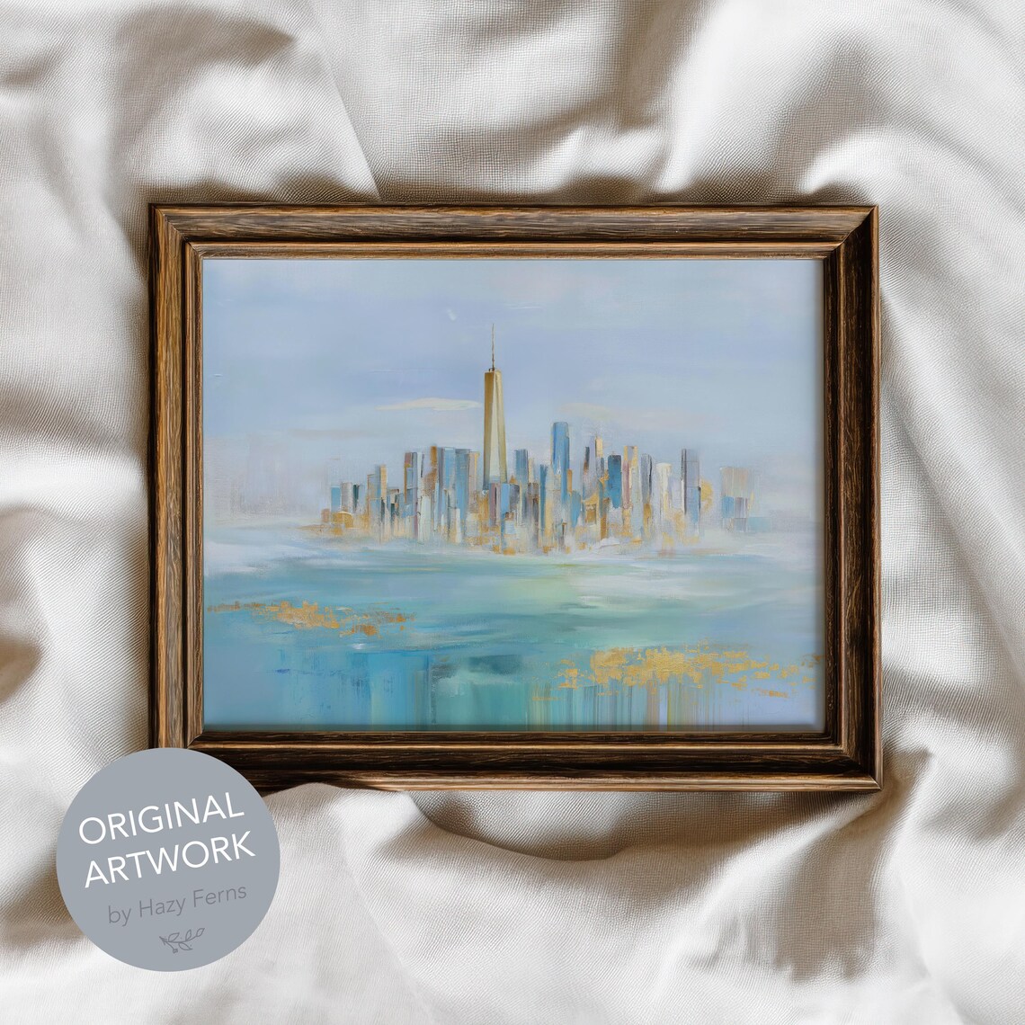 New York Cityscape Abstract Skyline Art Print