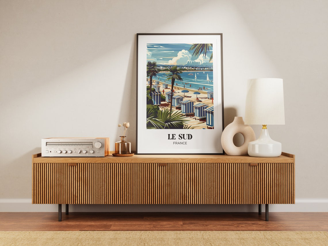 South Of France Travel Poster South Of France Illustration South Of France Poster South Of France Mediterranean Poster - Image 3