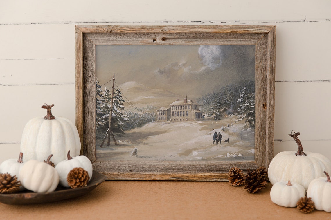 Winter Landscape - Vintage Tree Art - Image 4