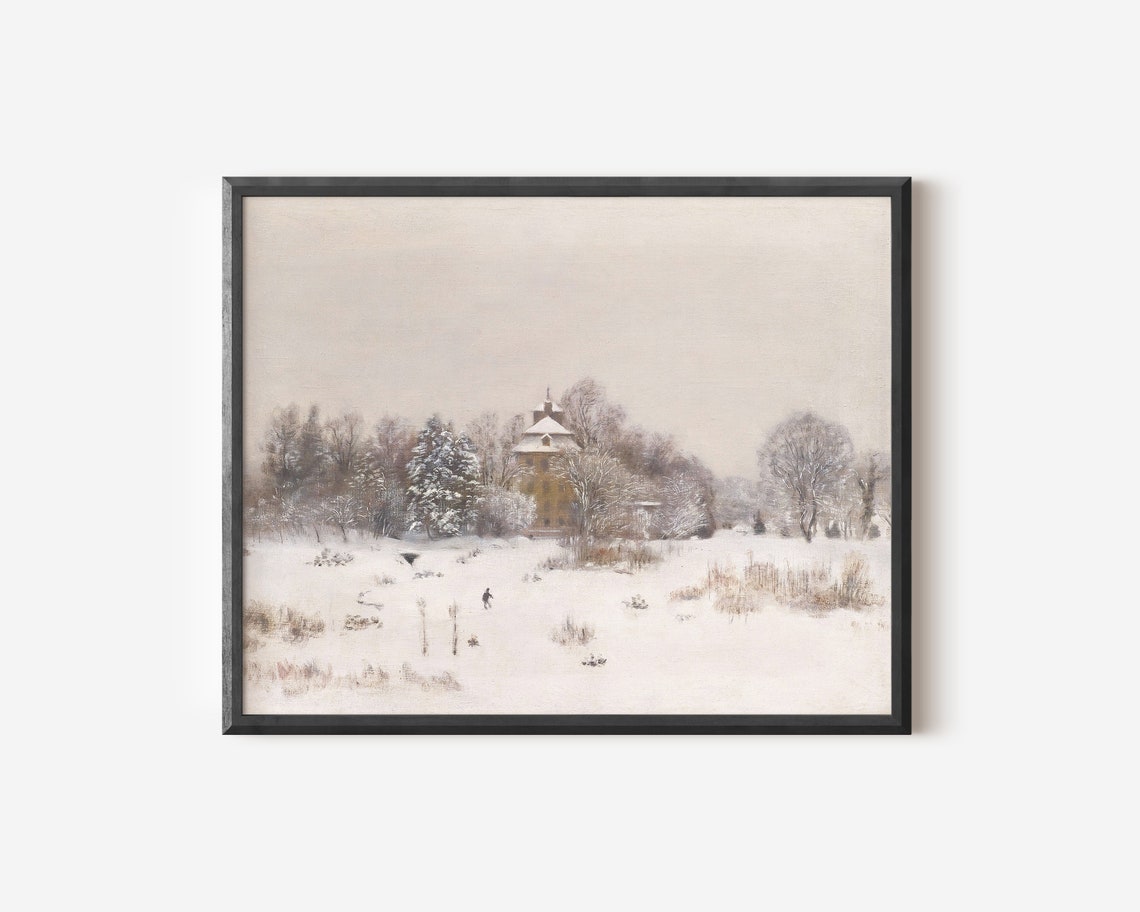 Snowy Landscape - Vintage Winter Art - Image 2