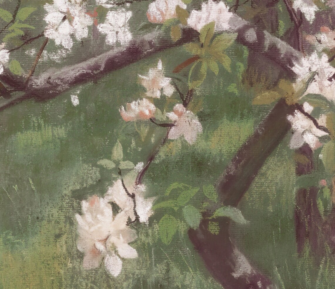Blossom Tree Vintage Landscape Art Print, Cottage Decor - Image 4
