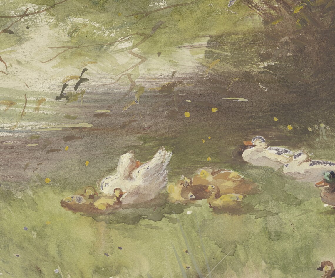 Spring Landscape - Vintage Farmhouse Art - Image 3