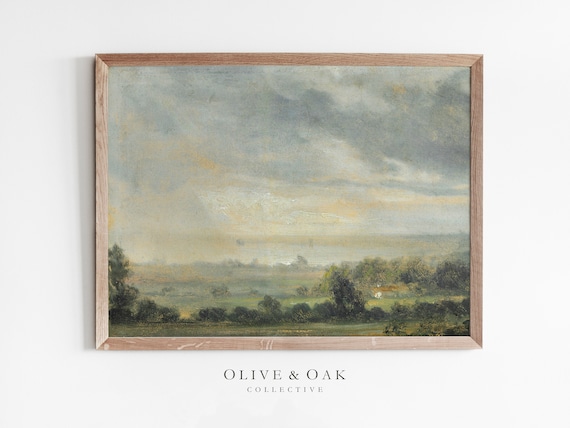 Vintage Landscape - Farmhouse Art