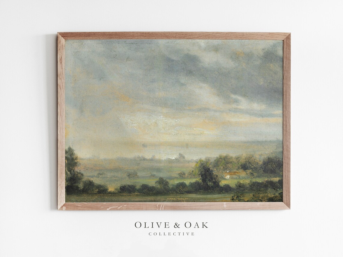 Vintage Landscape - Farmhouse Art