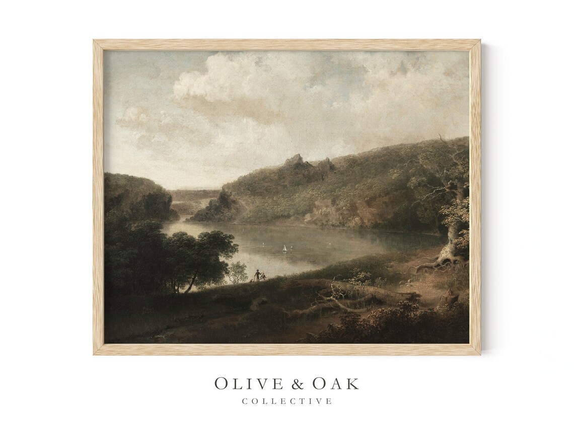 Rustic Lake Landscape, Vintage Decor Art Print - Image 4