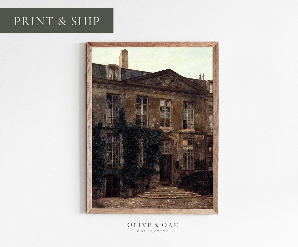 French Architecture Painting, Parisian Wall Art