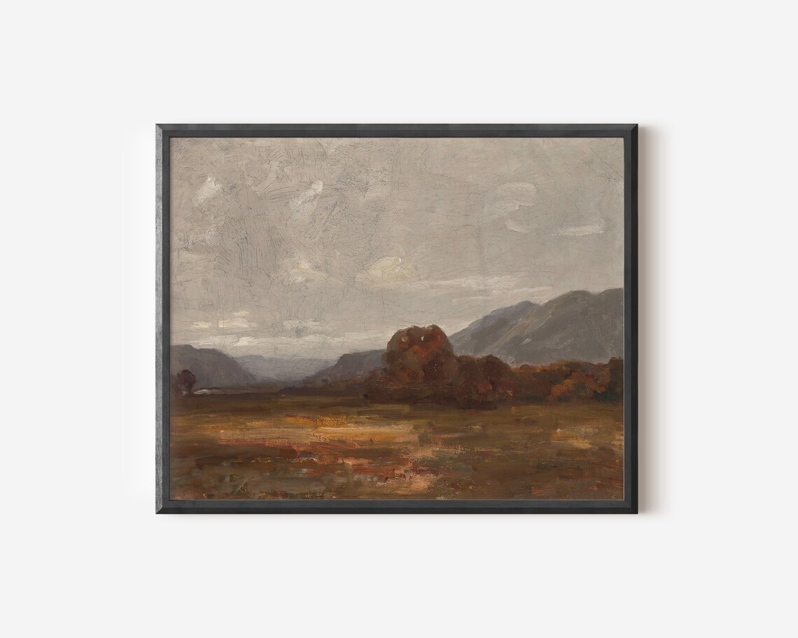 Fall Landscape Painting, Moody Fall Decor - Image 2