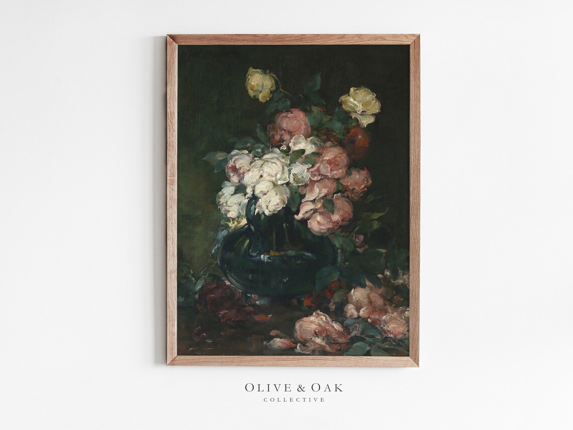 Moody Roses - Vintage Still Life