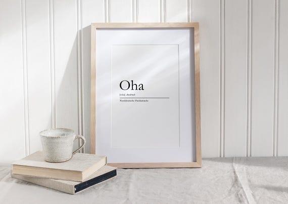 Oha Poster Funny Saying Quote With Print Motivational Wall Picture Art