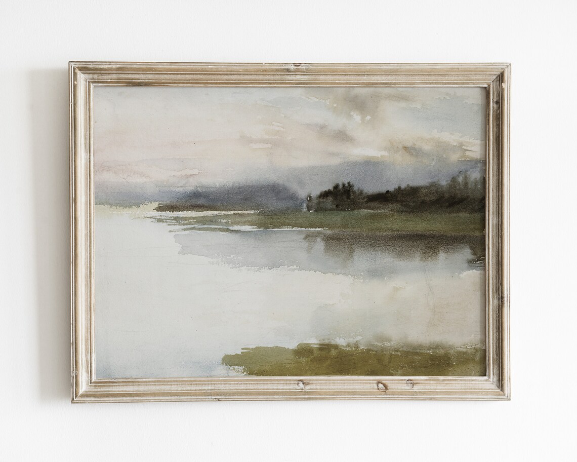 Abstract Landscape Painting, Minimalist Landscape Art