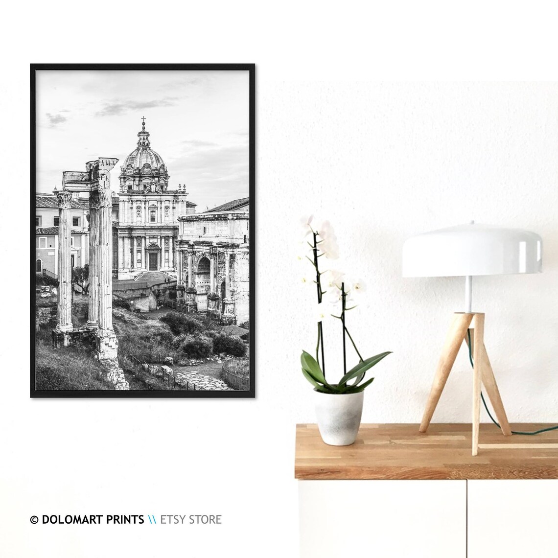 Rome Black and White Travel Poster, Architecture - Image 3