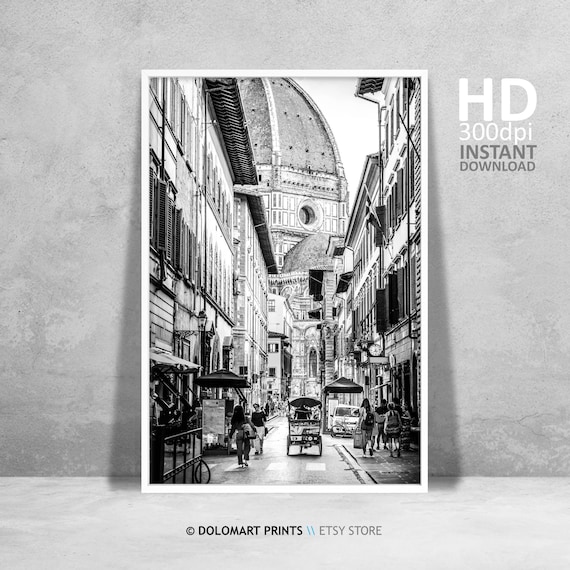 Black and White Florence Architecture Art Print Set