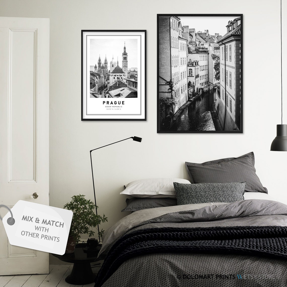 Prague Czech Republic City Coordinates Travel Photography Poster - Image 2