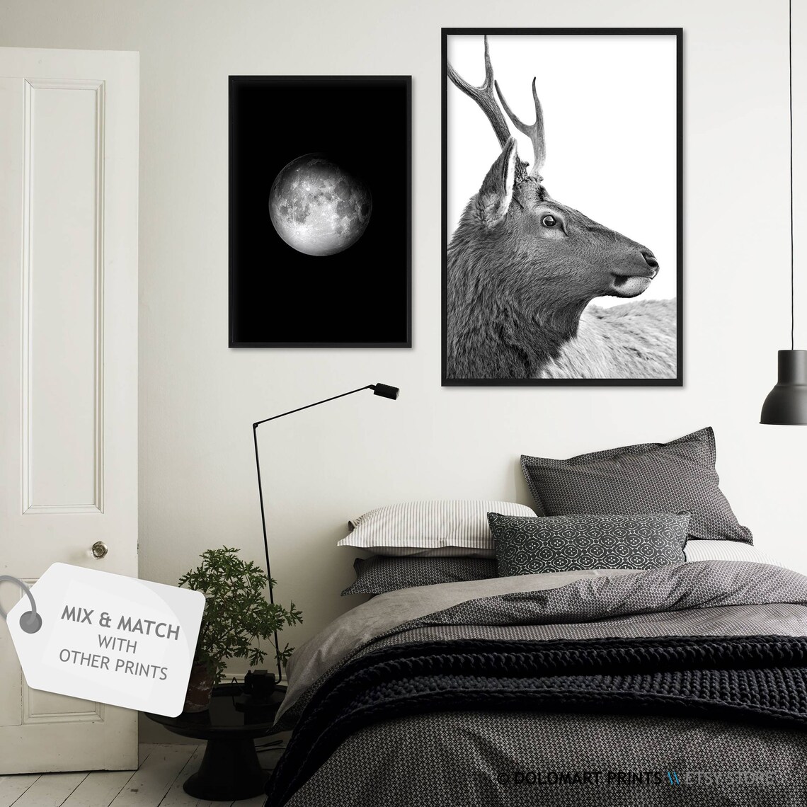 Deer Wall Art Print, Scandinavian Forest Decor - Image 2