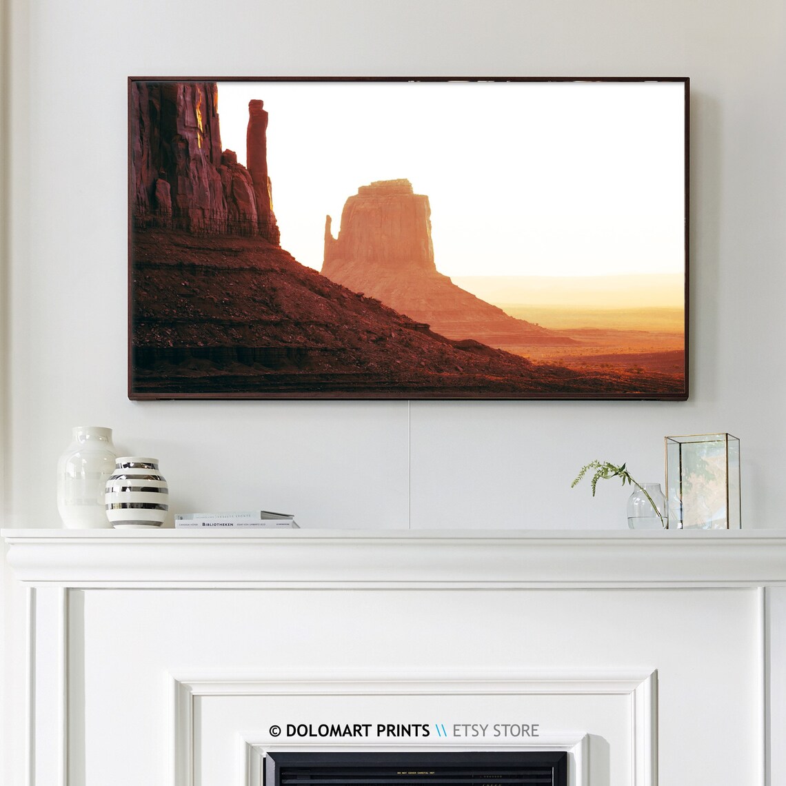 Arizona Monument Valley Sunset Landscape Art Print - Image 3