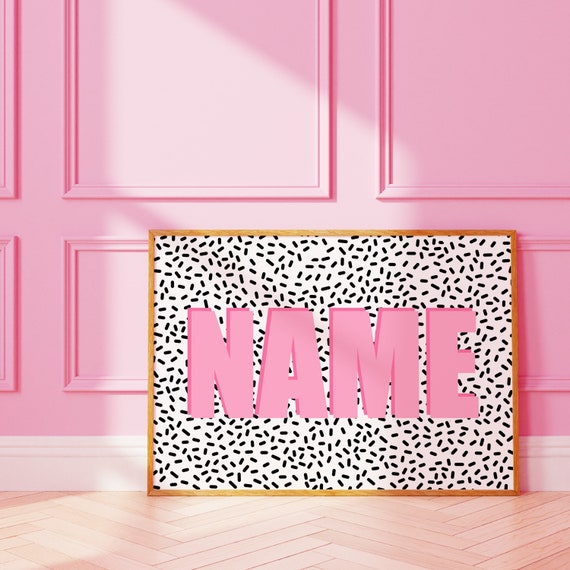Personalized Name Wall Print, Custom Art