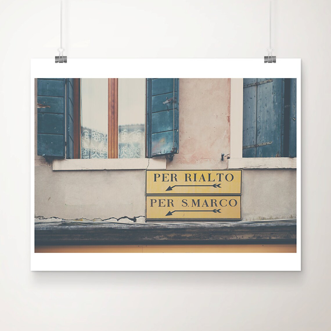 Venice Rialto Bridge Travel Poster, Italian Decor