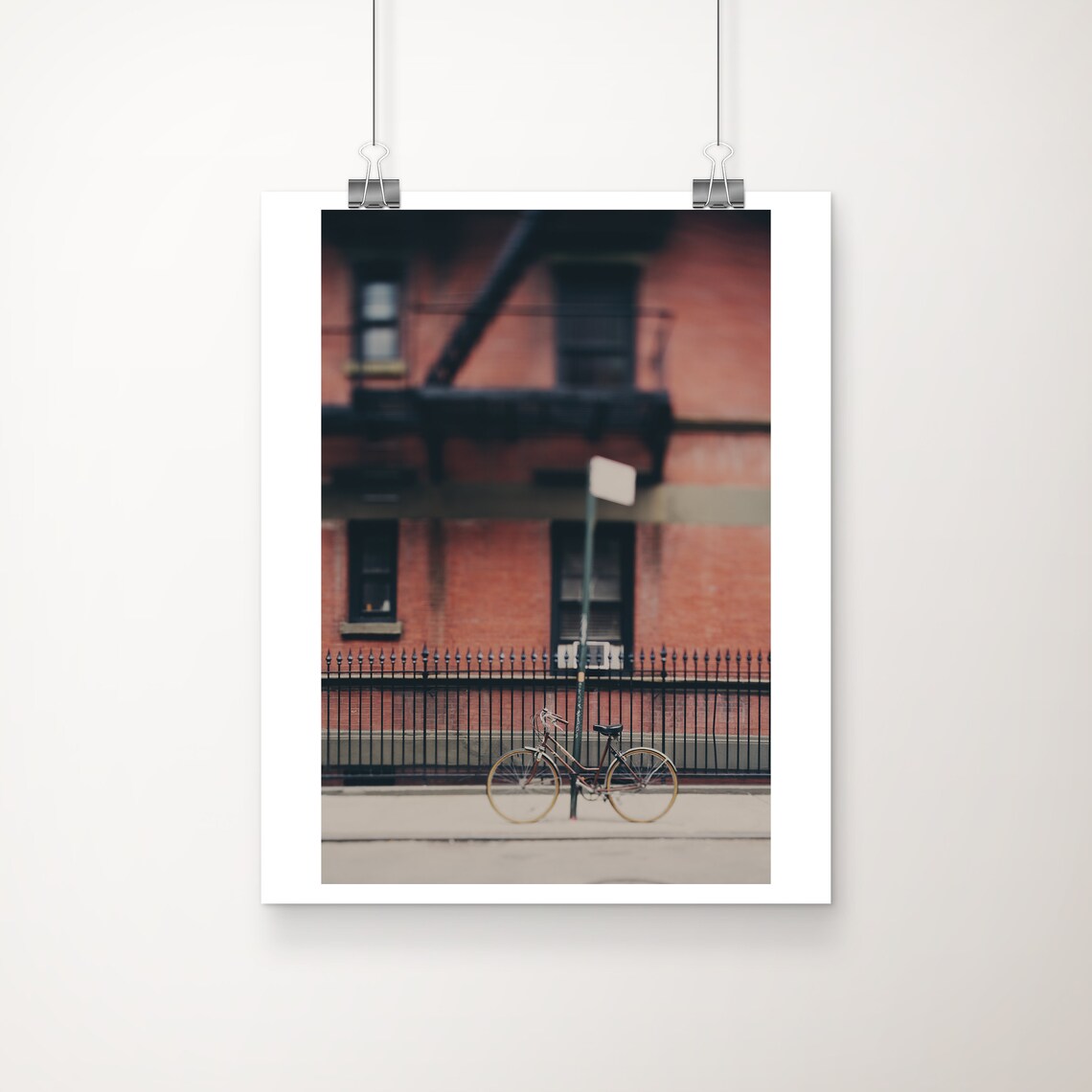 New York City Bicycle, Greenwich Village Art Print