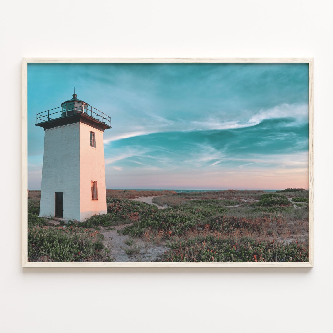Provincetown Massachusetts Lighthouse Dunes Sunset Sky Poster