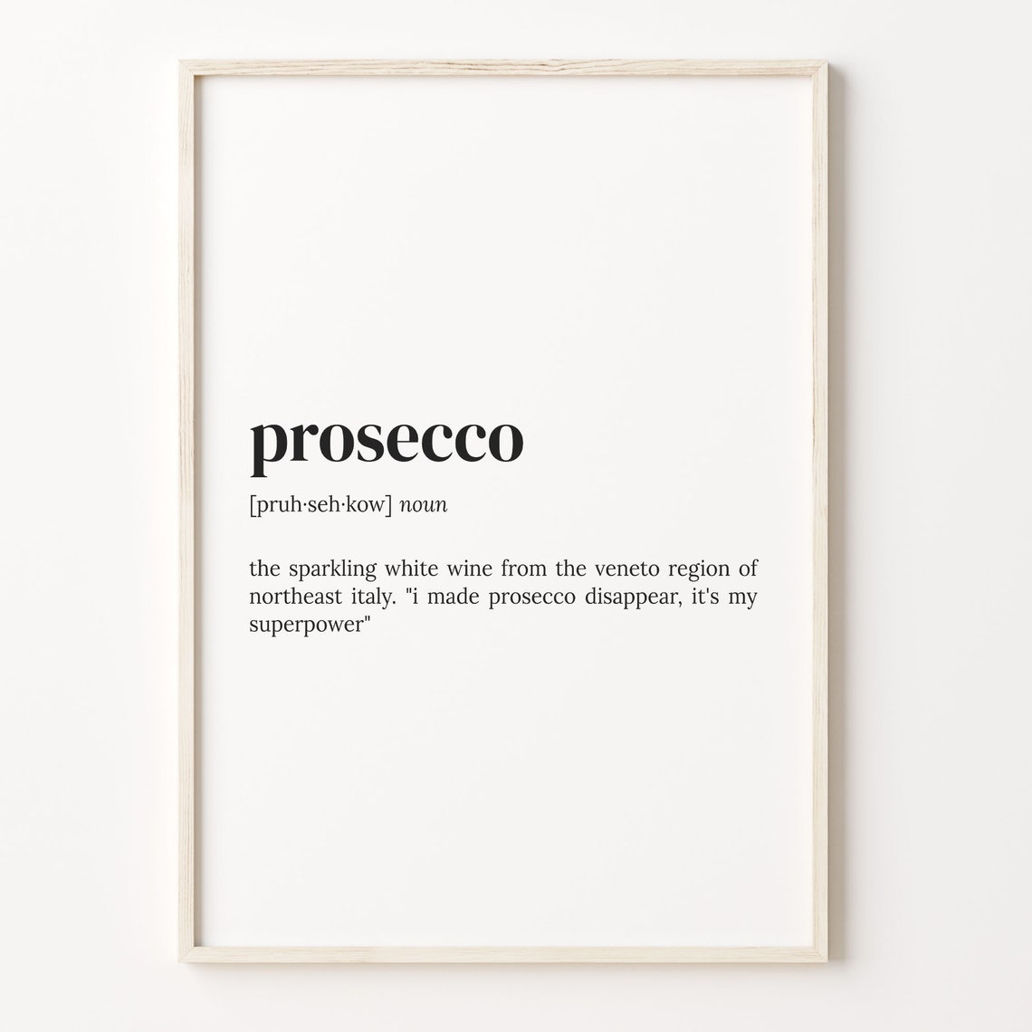 Prosecco Definition Print Dictionary Poster Quote Wall Art Prosecco Lover Art Alcohol Funny Gift Alcohol Lover Gift C17 369