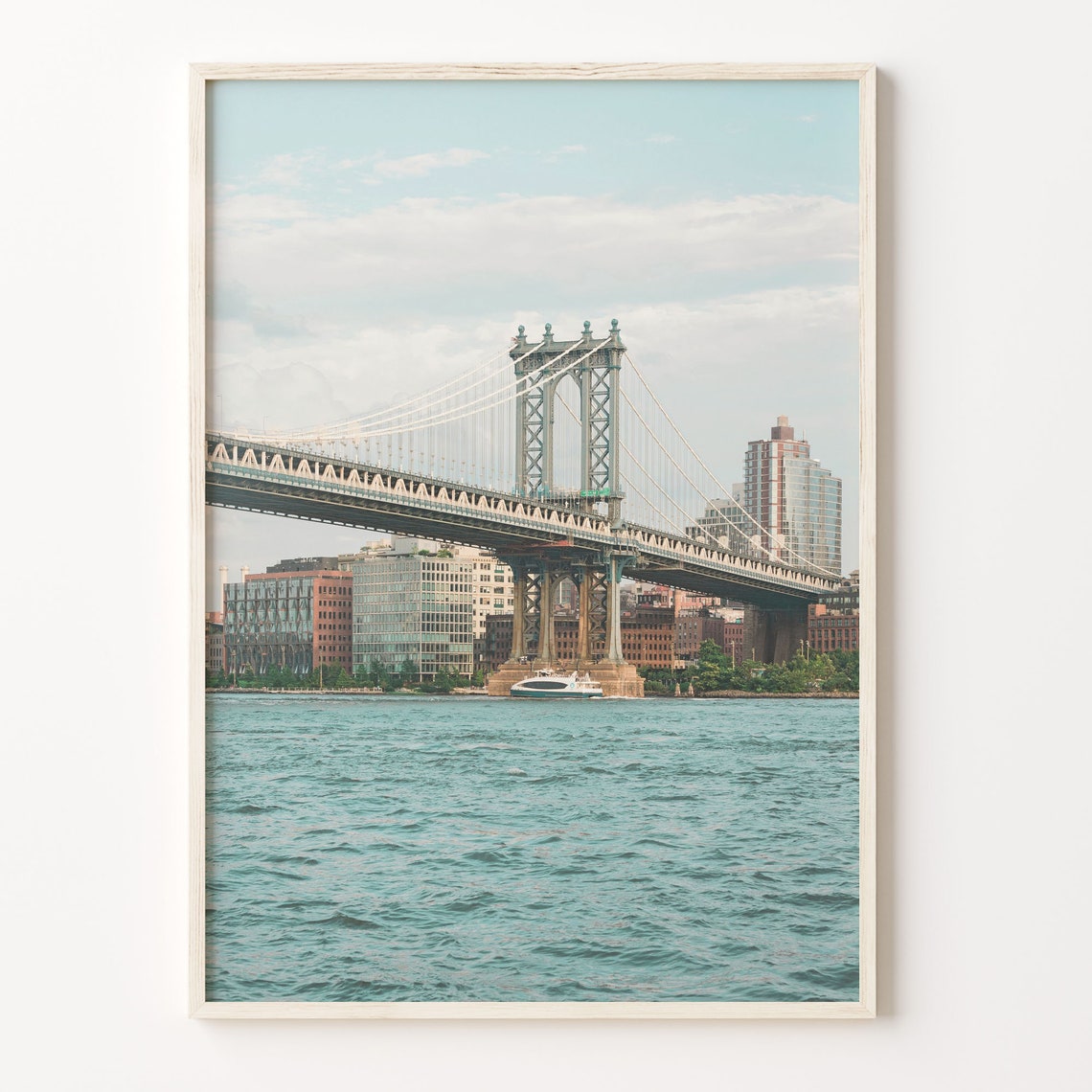 Historic Manhattan Bridge Over East River New York City Poster