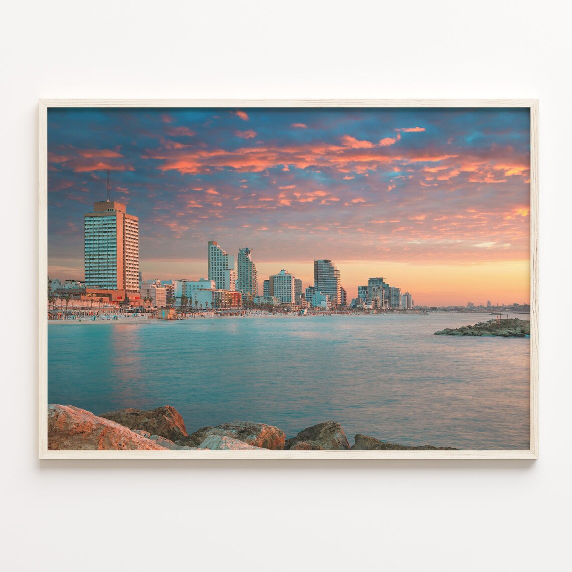 Tel Aviv Travel Poster, City Map Art Print