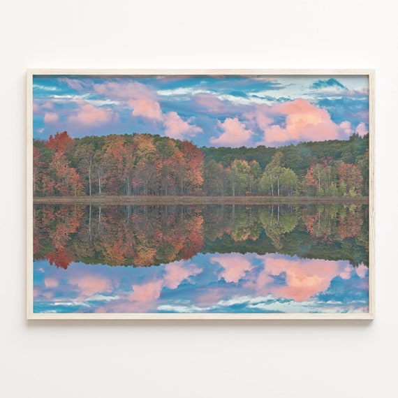 Lake Michigan Street Map Poster Print