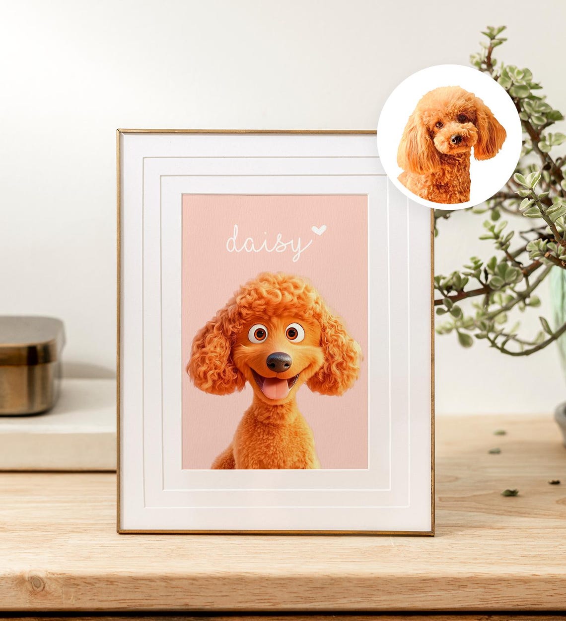 Custom Golden Retriever Dog Portrait With Name Personalized Pet Poster - Image 4