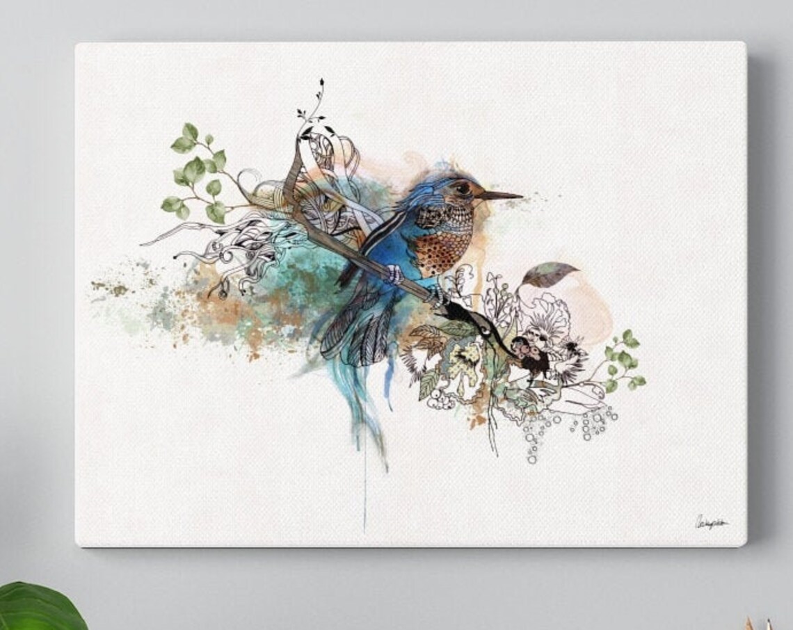 Bluebird Watercolor Bird Art Print, Bluebird Gifts