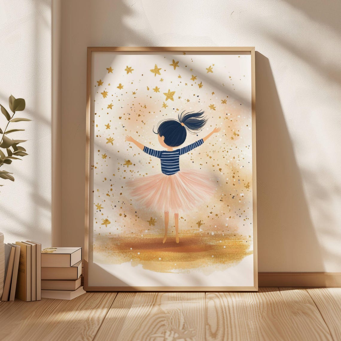Ballet Nursery Art Pink Girls Room Ballet Dancer Painting Ballerina Nursery Decor Girly Wall Art Cute Toddler Room Decor Pink Ballerina