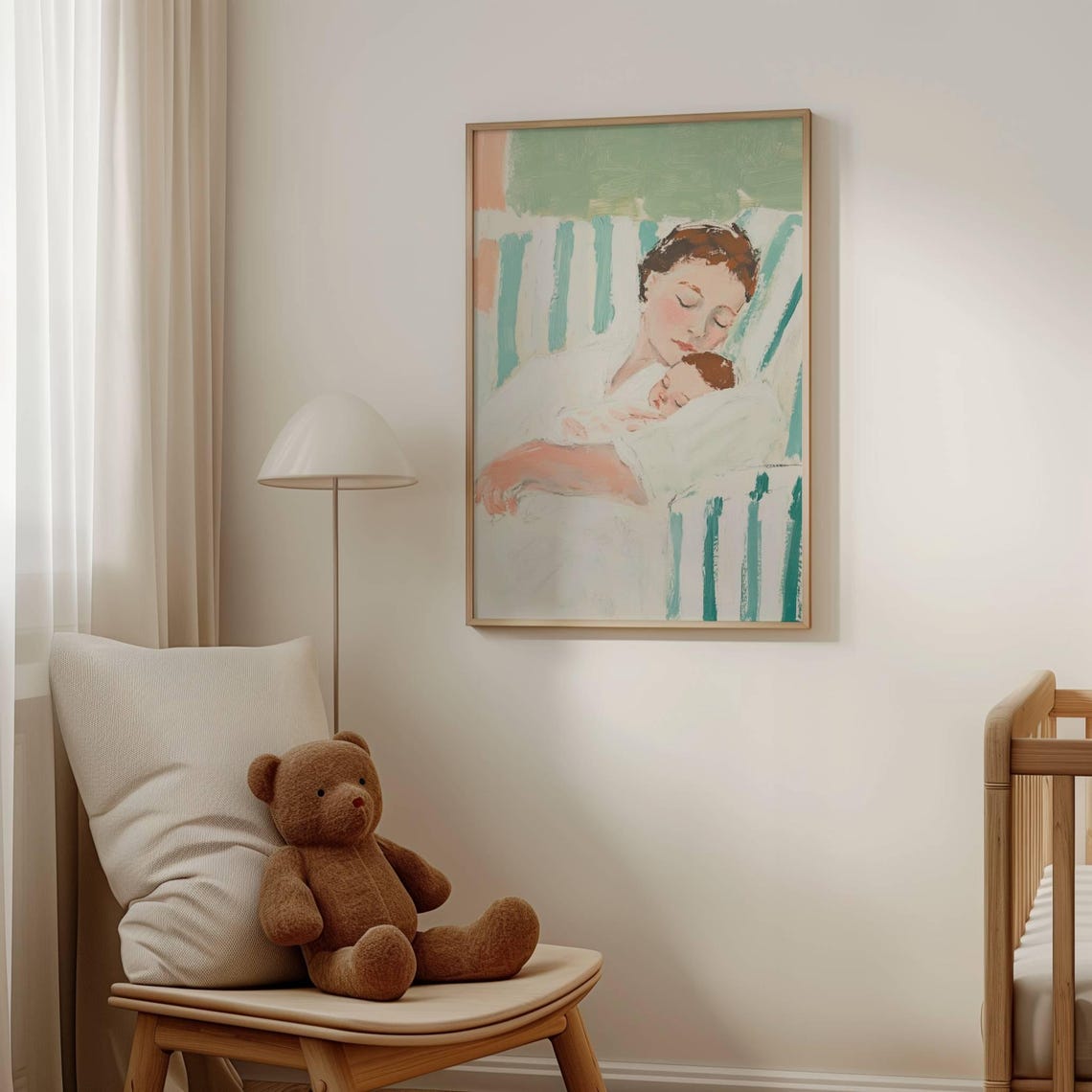 Motherhood Art Print Mama Son Poster Kids Room Art Mothers Day Gift Mother And Baby Wall Art Mom To Be Gift Bedroom Decor Baby Shower Gift - Image 5