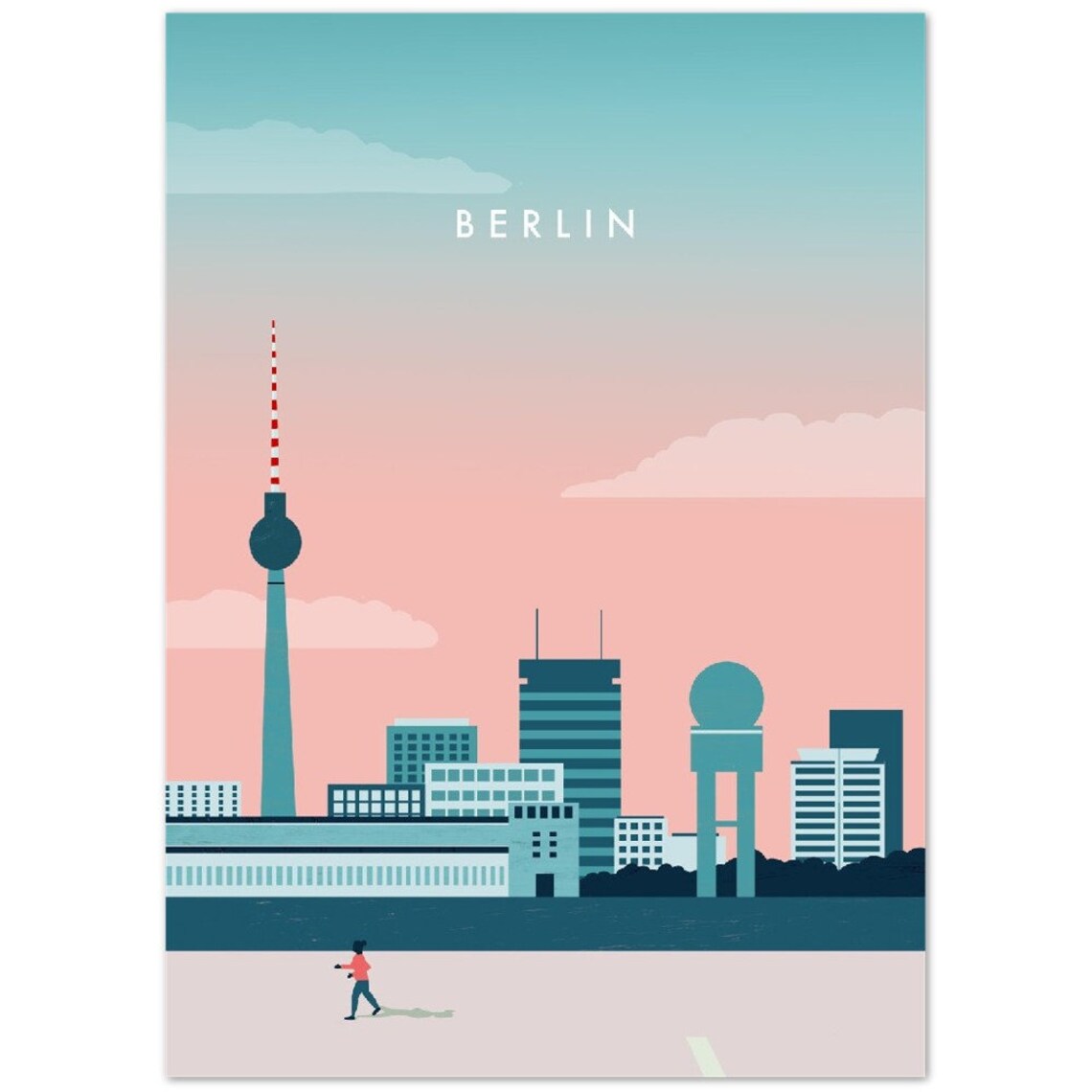 Berlin Skyline Travel Poster, City Wall Art Print - Image 2