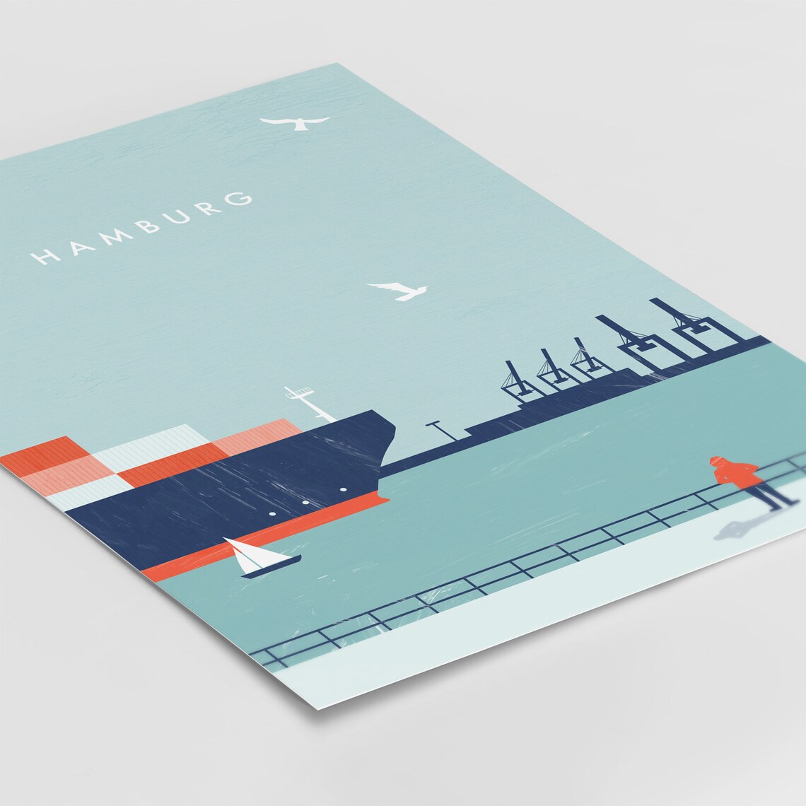 Hamburg Minimalist Maritime Travel Poster - Image 2