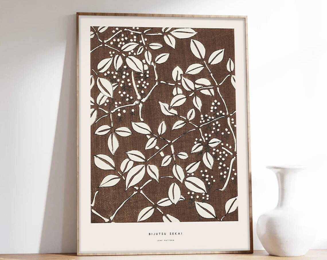 Bijutsu Sekai Japanese Flower Patterns Art Print