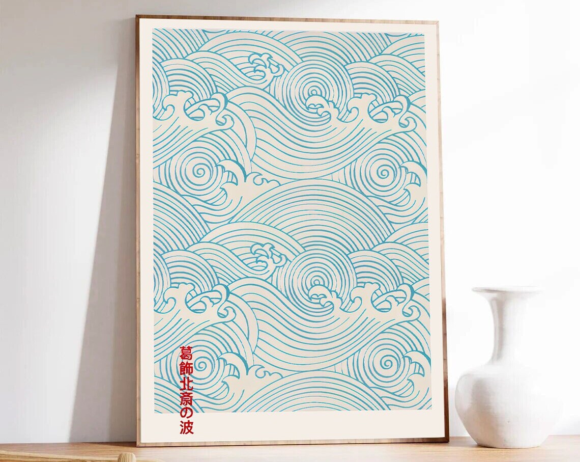 Hokusai Japanese Waves Art Print, Asian Wall Art