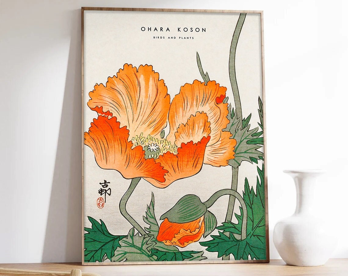 Ohara Koson Japanese Birds and Plants Art Print