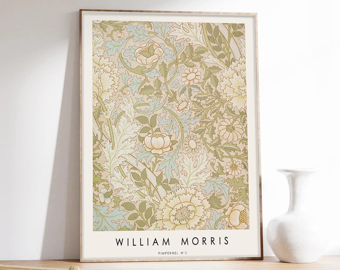William Morris Pimpernel N3 Floral Art Nouveau Pattern Art Poster - Image 2
