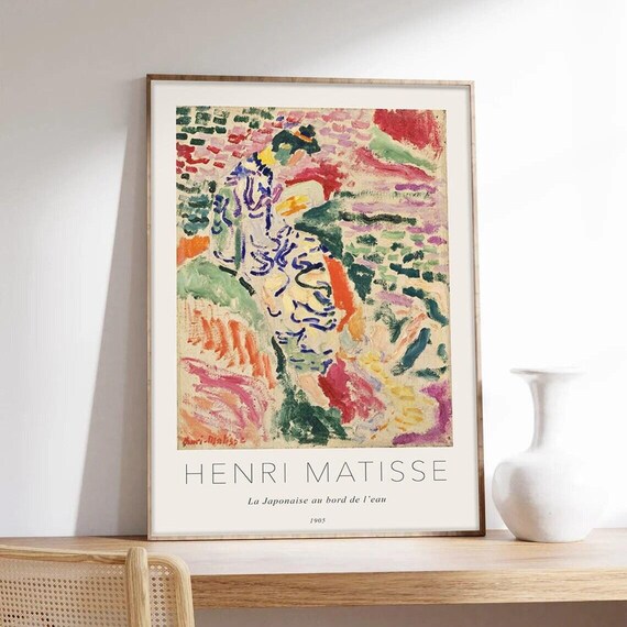 Henri Matisse La Japonaise au Bord de l Eau 1905 Colorful Woman Poster