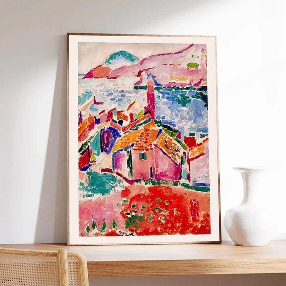 Henri Matisse The Roofs of Collioure Fauvist Harbor Village Poster