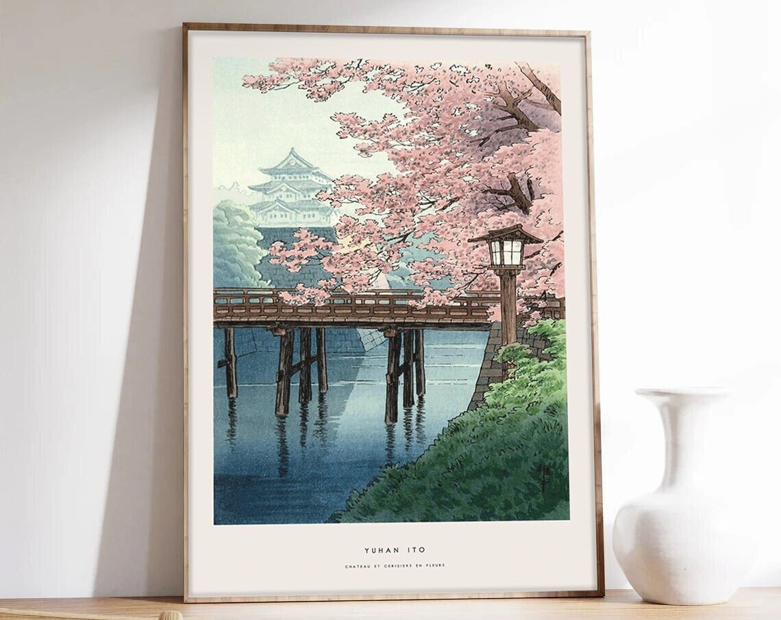 Japanese Cherry Blossom Japan Poster, Sakura Art Print