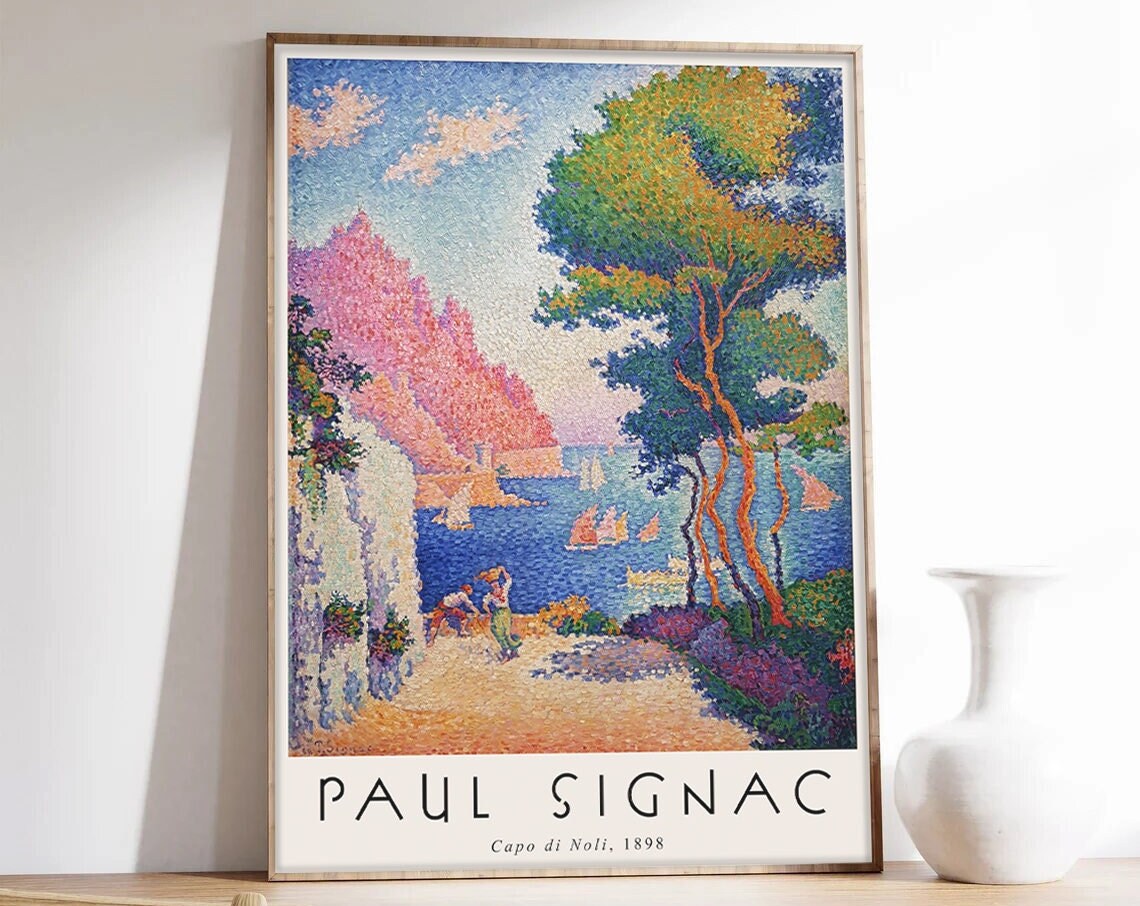 Signac Pointillism Nature Poster, Exhibition Art Print