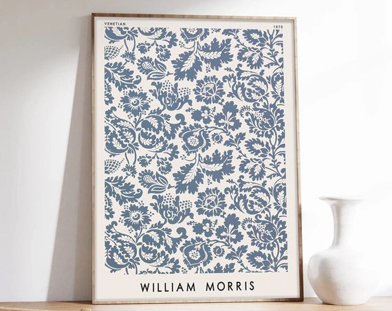 Morris Poster William Morris Art Nouveau Flower Motifs Exhibition Poster Museum Quality Art Printing On Paper