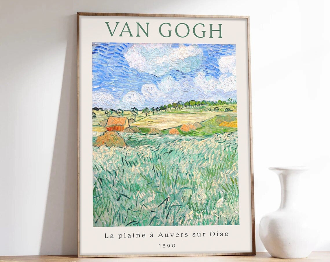 Van Gogh La Plaine A Auvers Sur Oise 1890 Wheat Field Poster