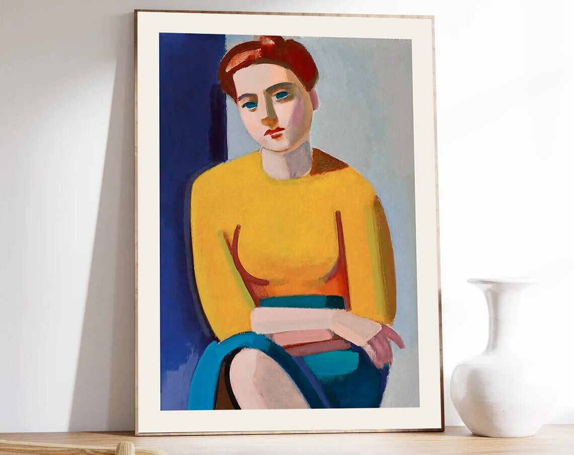 Lundstrom Portrait Of Hanne Hansen Cubism Art Print