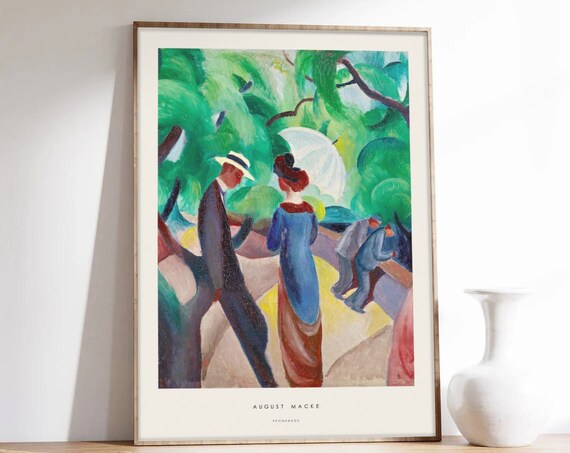 August Macke Promenade Couple Walking Park Parasol Art Poster