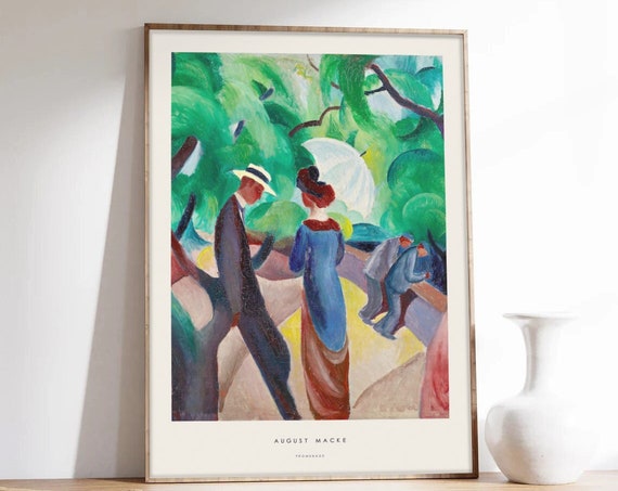 Macke Poster Promenade August Macke Poster Exhibition Poster Art Print On Museum Quality Paper