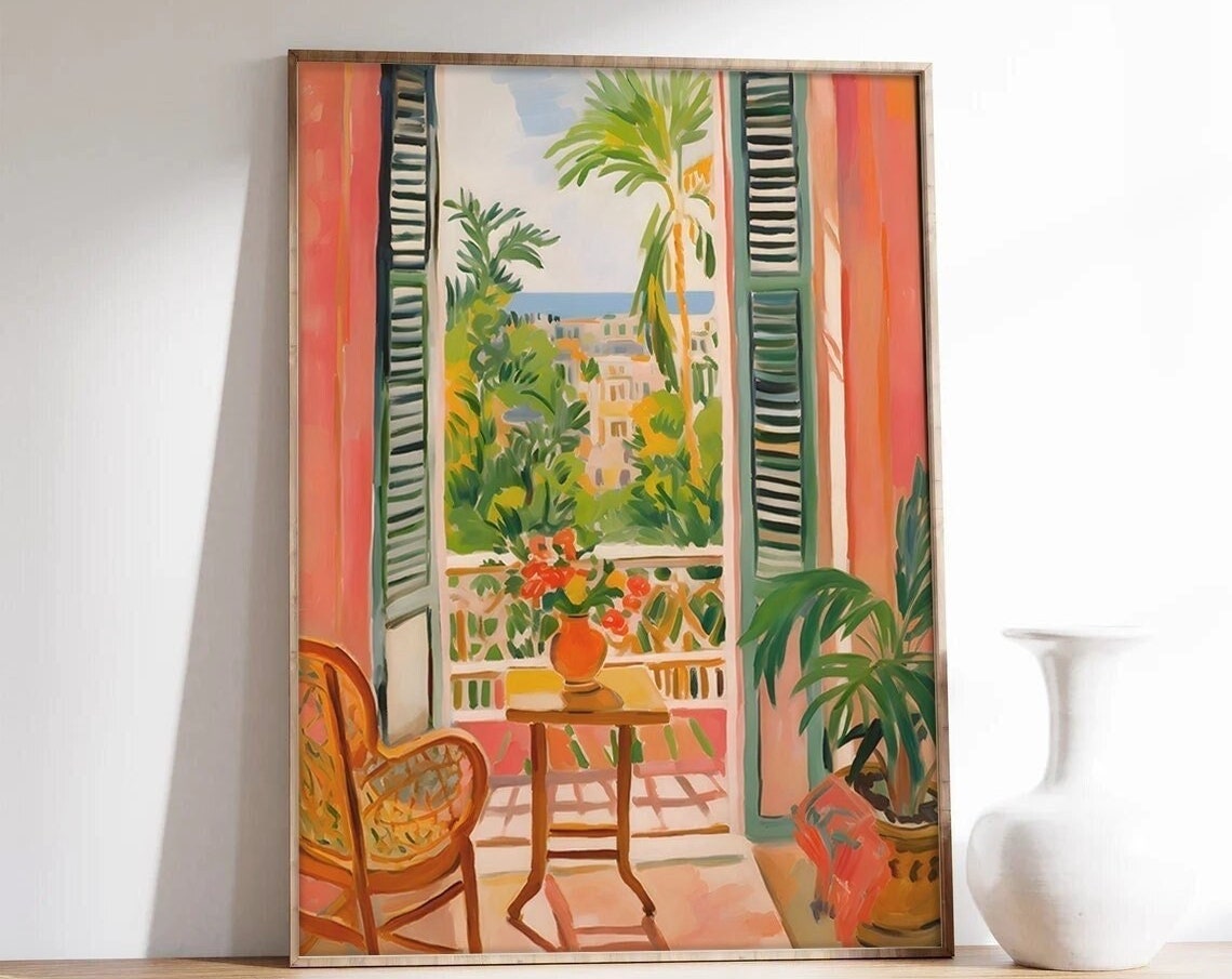 Henri Matisse Open Window Style Balcony Tropical View Poster