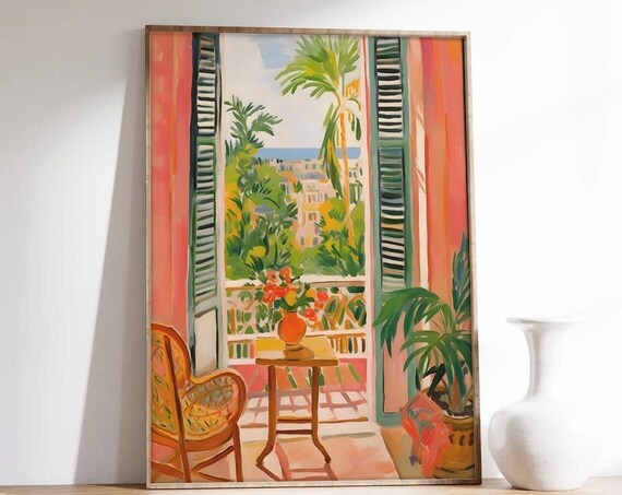 Henri Matisse Open Window Style Balcony Tropical View Poster