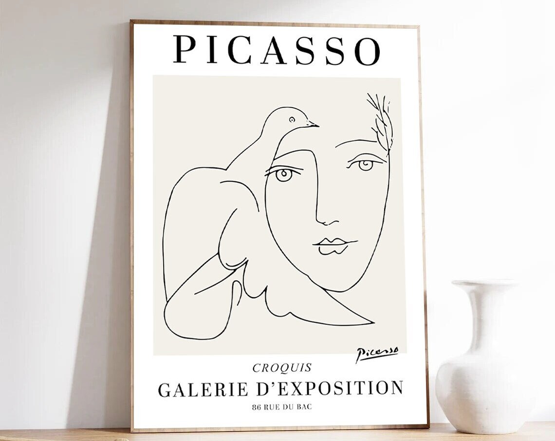 Picasso Sketch 1 Vintage Poster, Fine Art Print - Image 2